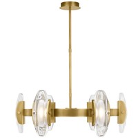 XZ, nuevo diseño moderno, candelabro lineal de cristal de latón Simple para sala de estar, mesa de comedor, cocina, Isla, candelabro de dormitorio