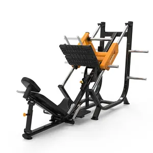 Máquina de prensado de piernas para gimnasio profesional, fabricante de equipos con placa de gimnasio Vertical de 45 grados