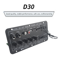 Amplificateur de puissance de subwoofer D30 personnalisable HI-FI 12V/24V/220V, basses profondes, télécommande USB, Bluetooth, carte d'amplification D30 avec écran