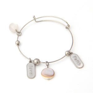 V & R brazalete idiota de aleación de <span class=keywords><strong>Pandora</strong></span> 3pcs un conjunto shell/ALA/Cruz colgantes rodio <span class=keywords><strong>pulsera</strong></span> <span class=keywords><strong>ajustable</strong></span> conjunto - Product Image 2