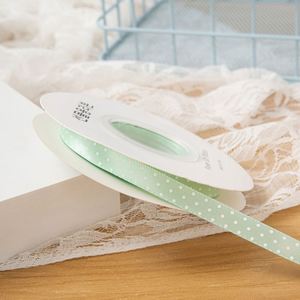 Ruban en polyester à pois de 1 cm pour bouquets de fleurs, vente en gros, 100 yards/rouleau - Product Image 2