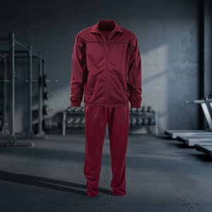 Ensemble de survêtement personnalisé en polyester/coton avec fermeture éclair, respirant, à capuche, coupe-vent rose pour l'hiver, pour hommes et femmes, idéal pour le tennis, la course, l'entraînement et le volley-ball - Product Image 3