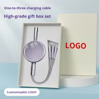 Cadeau d'entreprise pour événement, cadeau d'accompagnement, câble de charge rapide Type-C 3-en-1, motif logo, publicité, petits cadeaux créatifs