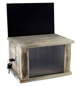 Joyero de madera de <span class=keywords><strong>pino</strong></span> macizo personalizado con cerradura de pizarra y llave, caja de madera temática para el hogar, modelo de madera maciza con grabado - Product Image 1