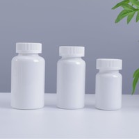 Bouteille en plastique à grande ouverture avec bouchon à vis épaissi, multi-tailles, pour comprimés solides et capsules, en stock