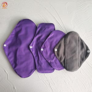 Almohadillas menstruales de carbón de bambú <span class=keywords><strong>reutilizables</strong></span> Almohadillas <span class=keywords><strong>sanitarias</strong></span> lavables para mujer Almohadillas para el período para mujer Servilleta lista para enviar - Product Image 1