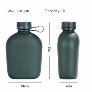 Original Factory <b>1L</b> Stainless Steel Kettle Tactical Canteen <b>Bottle</b> With Pouch - Product Image 4