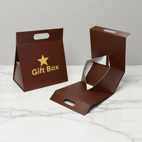 Boîte cadeau pliable en carton couleur riz avec poignée découpée et fermeture magnétique pour emballage de luxe, crème pour le visage, crème pour les yeux, doublure en éponge