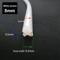 Tube flexible en silicone néon, étanche, vide, pour bande LED 6mm 8mm, fabrication de panneaux personnalisés DIY