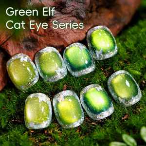 Vernis à ongles UV LED longue durée de la série Green Elf Cat's Eye OEM/ODM, nouvelle tendance 2025, style forêt fraîche, logo personnalisé - Product Image 2