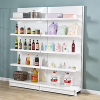 Étagères de supermarché réglables à 5 niveaux, en métal thermolaqué, système d'étagères de présentation pour épicerie, 90x45x210mm