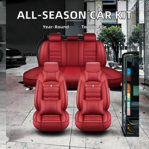 Sıcak satış kırmızı deri koltuk kapakları evrensel kafa bel yastığı her mevsim Mustang otomotiv ürünleri için büyük miktarlarda - Product Image 4