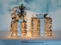 Nouvelle arrivée vente en gros de coffret cadeau de Noël avec lumières LED pour la décoration de Noël du festival