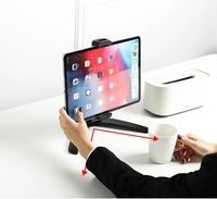 Support universel réglable en aluminium pour tablette et téléphone portable, support mural compatible pour cuisine, bureau, usage domestique