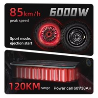 Trottinette électrique USA Stock 11 pouces S5 6000W double moteur batterie 60V38Ah vitesse 85km/h activation par mot de passe NFC