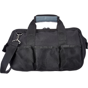 Free Sample Waterproof Canvas <b>Tool</b> <b>Tote</b> With Safety Reflective Straps Portable Multi-Pocket <b>Tool</b> <b>Bag</b> With Wide Mouth OEM/ODM - Product Image 4