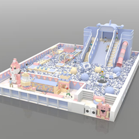 Aire de jeux intérieure pour enfants : Château gonflable, espace de jeu pour tout-petits, maisonnette pour bébés, parc d'attractions, piscine à balles et toboggan