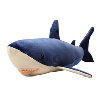 Peluche Requin Simulé Créatif Megalodon, Rembourrée en Coton PP, Anti-Stress, Doudou, Cadeau d'Anniversaire