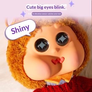 Poupée en peluche interactive intelligente avec capteurs faciaux intégrés, jouet électronique en silicone souple Pupu Face Doll, vente en gros - Product Image 6