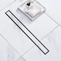 Venta al por mayor de fábrica: Drenaje lineal para ducha de 32 pulgadas/800 mm con inserto para azulejos, canaleta de drenaje para baño