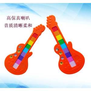 Giocattolo educativo per chitarra in plastica avventurosa a 13 pulsanti per i bambini per esplorare musica e storie per imparare melodie e racconti - Product Image 5