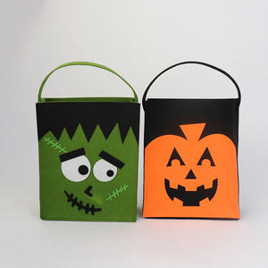 Divertido Halloween Candy Tote Bag Customizável Logo Funny Holiday Theme Party Storage Gift Bag Feito de Feltro Não Tecido - Product Image 5