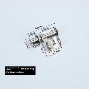 Verrou de <span class=keywords><strong>porte</strong></span> antivol en acier inoxydable, <span class=keywords><strong>plaque</strong></span> de verrouillage, <span class=keywords><strong>porte</strong></span> en fer avec loquet de vache gauche droite, peut être cadenassé, style démodé - Product Image 3