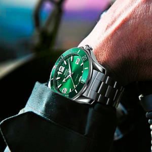 Relógios Mecânicos de Luxo Haemmer 5008 Nova Série Water <span class=keywords><strong>Ghost</strong></span> com Mostrador Analógico Verde Clássico 500M à Prova d'Água - Product Image 2