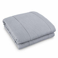 Couverture lestée respirante matelassée avec billes de verre, 100 % polyester, couverture sensorielle lourde pour la maison, le lit, le sommeil et les voyages