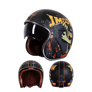 <span class=keywords><strong>Casque</strong></span> ouvert 3/4 pour <span class=keywords><strong>moto</strong></span> Cafe Racer, <span class=keywords><strong>homologué</strong></span> ABS DOT, accessoires de <span class=keywords><strong>moto</strong></span>, casques vintage rétro pour <span class=keywords><strong>Harley</strong></span> - Product Image 1