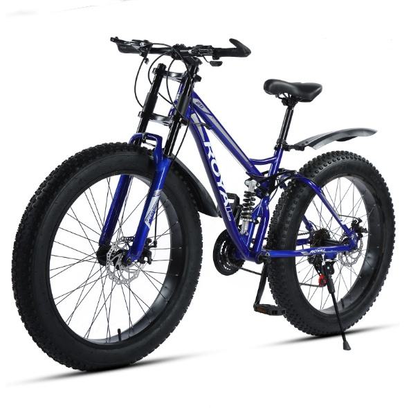 26 Inch 21 Speed Beach Snow Bike Shock Sorption Disc Brake Mountain Widened  Tire Bicycle Fatbike Off Road Bikes