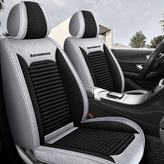 2025 New Summer Linen Car Seat Cover Set Factory Customized Four Seasons Universal Fit for Chevy Silverado BMW 5 Series