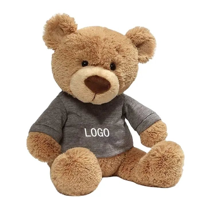 Suéter de peluche de oso para ropa de sublimación, peluche de oso suave personalizado con logo, venta al por mayor