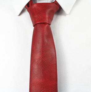 Nuove cravatte in pelle PU per uomo Casual cravatte in PU moda <span class=keywords><strong>cravatta</strong></span> da uomo solida per <span class=keywords><strong>cravatta</strong></span> da cerimonia nuziale - Product Image 3