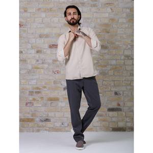 Men's 2025 Fall Winter Classic Casual Straight Chino Trousers Grey XL Size 100% Cotton <b>Elastic</b> <b>Waist</b> Customizable Logo-F17 Style - Product Image 6