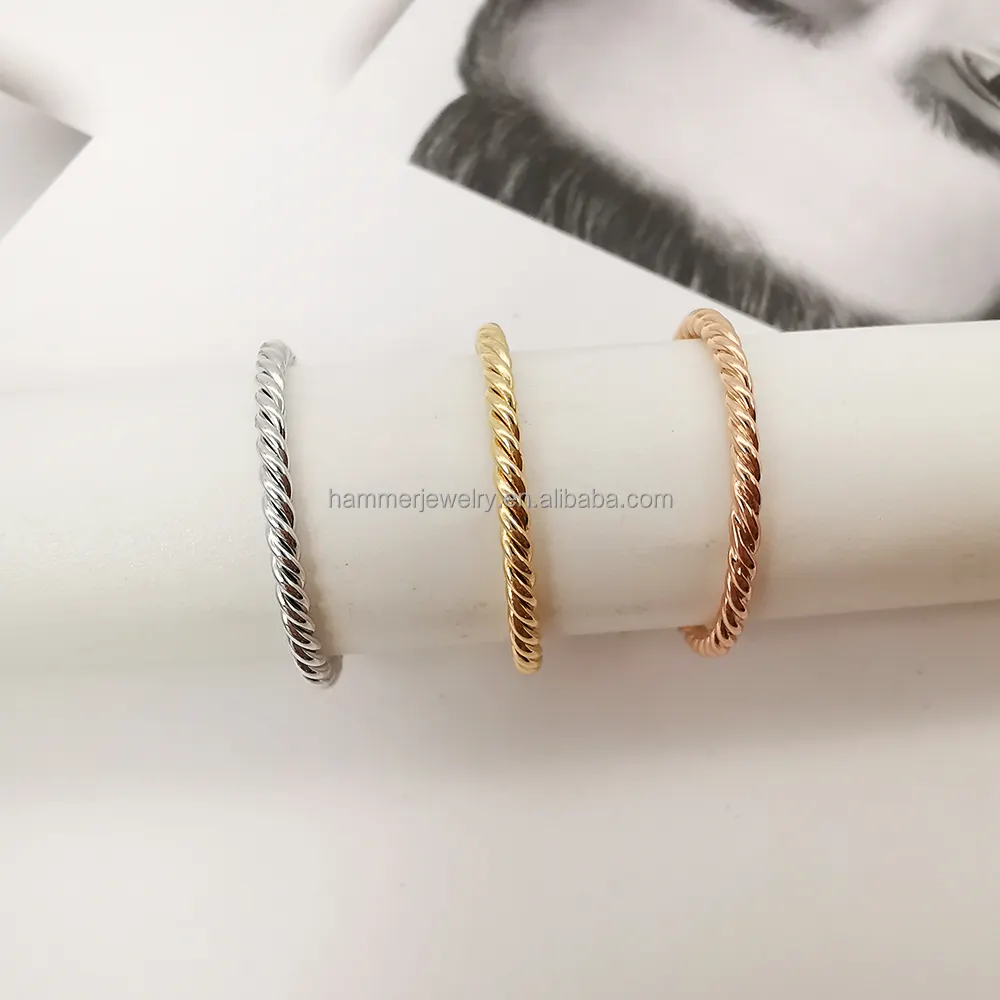 Anéis de design twist 9k/14k/18k, anel dourado torção, feitos na coréia, clássico, design da moda, anéis de ouro reais