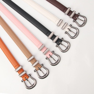 <span class=keywords><strong>Ceinture</strong></span> de style rétro pour femmes de 2cm de large, <span class=keywords><strong>ceinture</strong></span> fine mode couleur argent antique, boucle ardillon en alliage, robe <span class=keywords><strong>chic</strong></span> et décontractée, ceintures de pantalons en PU - Product Image 2