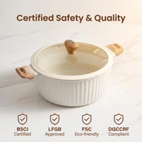 Ensemble de casseroles antiadhésives en céramique marbrée, revêtement non toxique, compatible lave-vaisselle, articles ménagers, vente en gros, OEM, marque privée