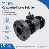 Vanne à boisseau sphérique haute performance 3 pièces A105 à bride forgée haute pression WCB, résistante au feu, OEM Carter, pour centrales électriques et applications pneumatiques