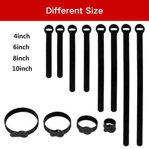 Yeniden Kullanılabilir Çift Taraflı Kendinden Yapışkanlı Su Geçirmez Kablo Bağları Sabitleme Tel Kordon Düzenleyici Kanca Döngü Bandı Ev Çantası Düzenleme için - Product Image 5