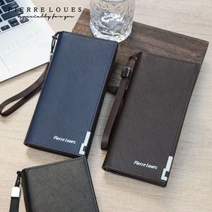 Pierre Loues Men's <b>Wallet</b> <b>Brown</b> Leather RFID Blocking Multi Card Holder Long Clutch Bag Everyday Use - Product Image 3