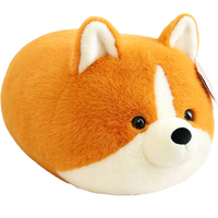 Nouvel Arrivage Peluche Ronde Corgi Husky, Décoration de Canapé, Cadeau d'Anniversaire pour Enfants, Jouet Doux en Forme de Raton Laveur