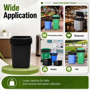 Bolsas negras de HDPE Taiyang, bolsas de basura de alta resistencia, bolsas de plástico fabricadas en China, bolsas para residuos, bolsas de basura para contratistas - Product Image 5