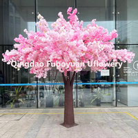 F233 1M 2M 3M 4M 5M Grands arbres de cerisier simulés en soie, feuilles en fibre de verre, tronc en fibre de verre, arbre de cerisier artificiel pour mariage
