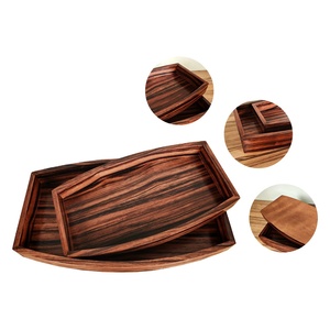 Sanhui OEM & ODM Zebrawood hình chữ nhật hình bầu dục khay gỗ phục vụ đĩa cứng phòng khách <span class=keywords><strong>l</strong></span>ưu trữ bền dễ dàng <span class=keywords><strong>l</strong></span>àm sạch thực phẩm đồ ăn nhẹ trái cây - Product Image 1