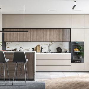 Custom Modern Minimalistic Style Designs <strong>Small</strong> Complete Custom Home Furniture L Shaped Melamine Unit <strong>Cabinets</strong> <strong>Kitchen</strong> With Sink - Product Image 2