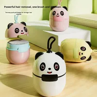 Cartoon-Panda Manueller Plastik-Fusselroller Waschbarer Tragbarer Kleider-Haarentferner Haustier-Staubreiniger