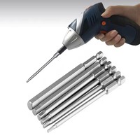 Jeu de 8 embouts de clé Allen à tête hexagonale en acier de 100 mm, pièces d'outils électriques métriques SAE