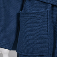 Peignoir gaufré pour hôtel et spa, doux pour la peau, col style kimono, vêtement de nuit pour femme, robe de chambre longue, vente en gros pour boutiques, chaud