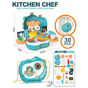 <b>Dinosaur</b> Shoulder Bag Kitchen Pretend <b>Play</b> Toys <b>Set</b> with Washing Basin 30PCS Fine Motor Skill Parent Child Gift - Product Image 4